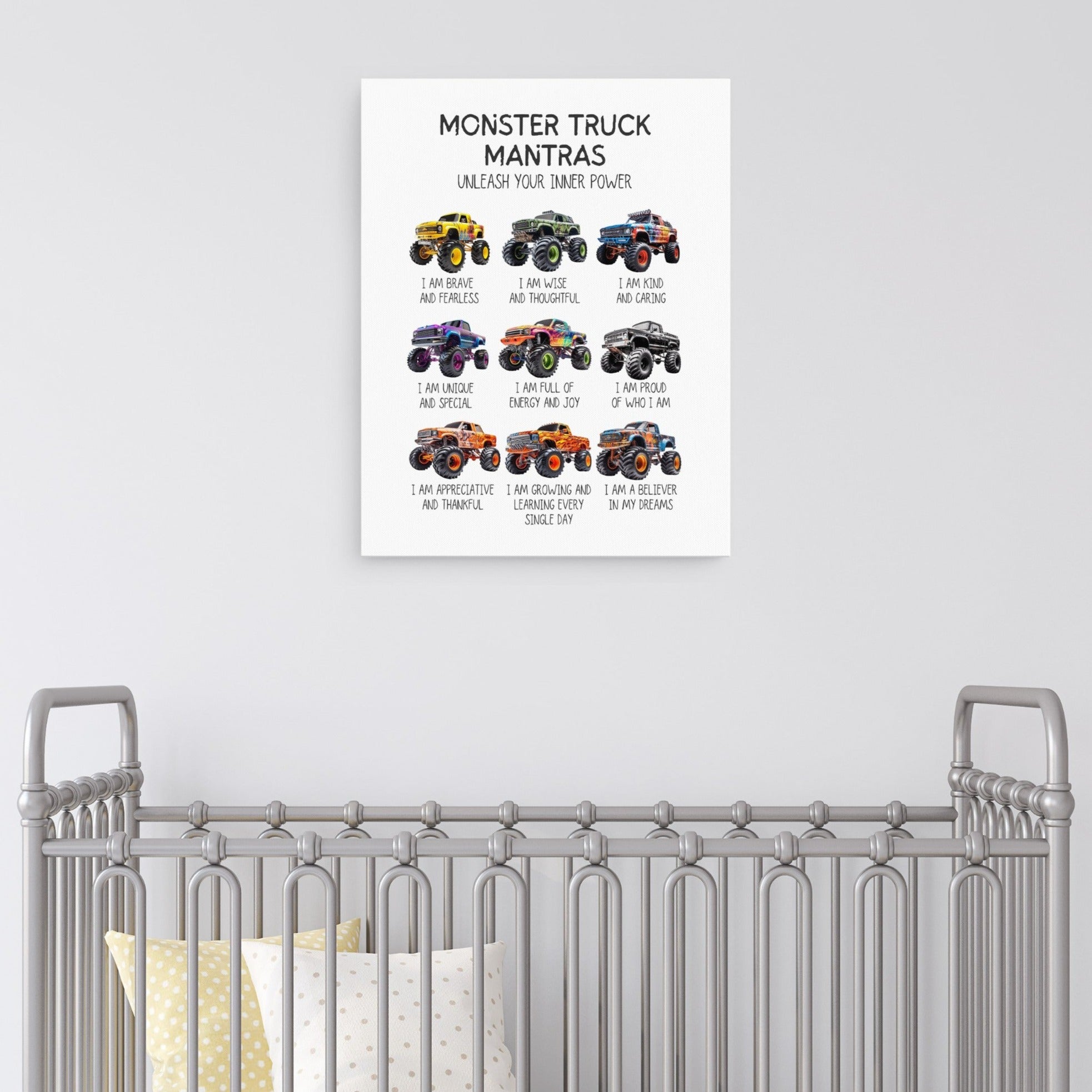 Positive Affirmations Monster Truck Wall Art