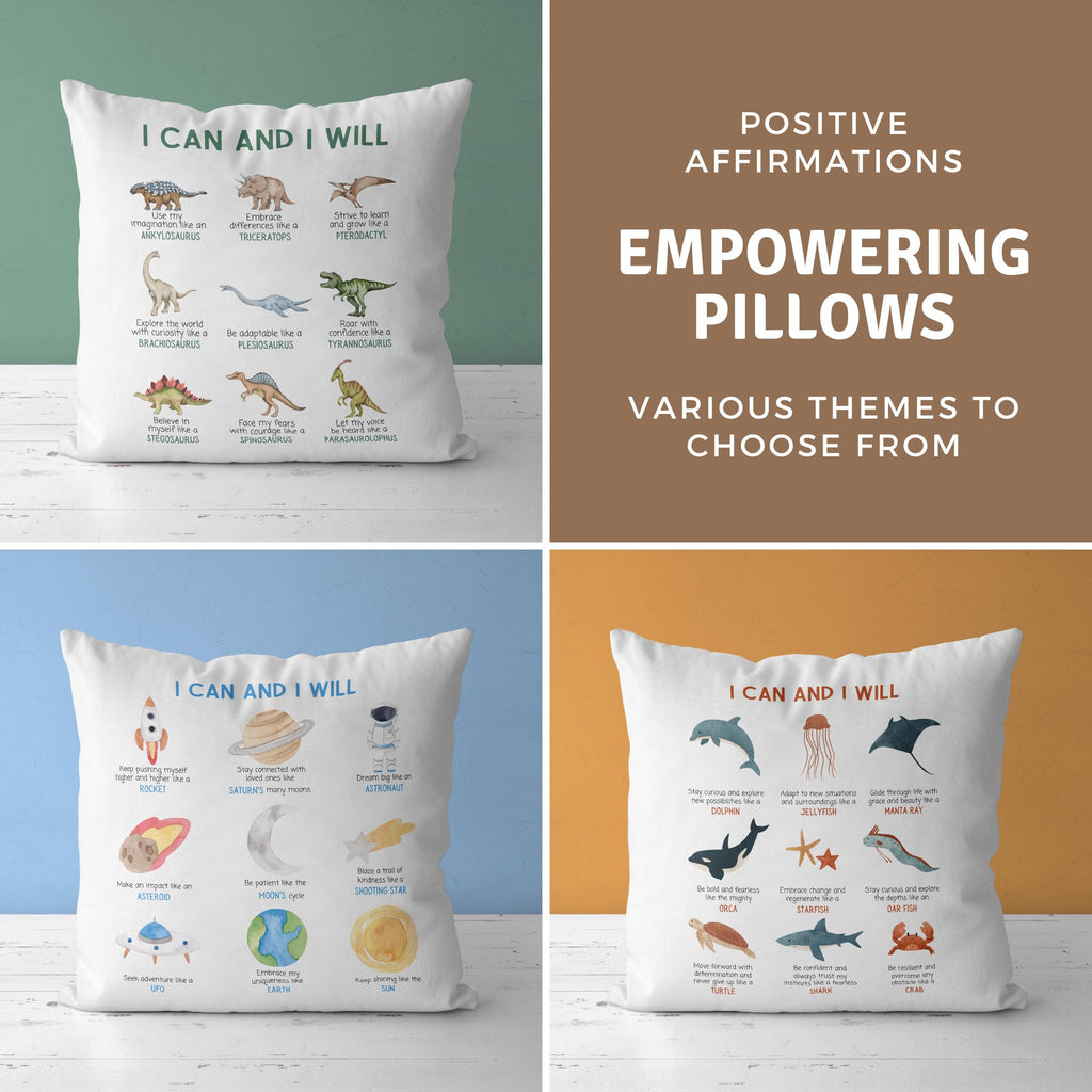 Positive Affirmations Throw Pillow for Kids