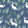 Bunny Peel and Stick or Traditional Wallpaper - Sylvan Moonlight