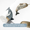 Whale Peel and Stick or Traditional Wallpaper - Aquatic Elegance