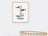 Personalized Whales Wall Art - Name Sign
