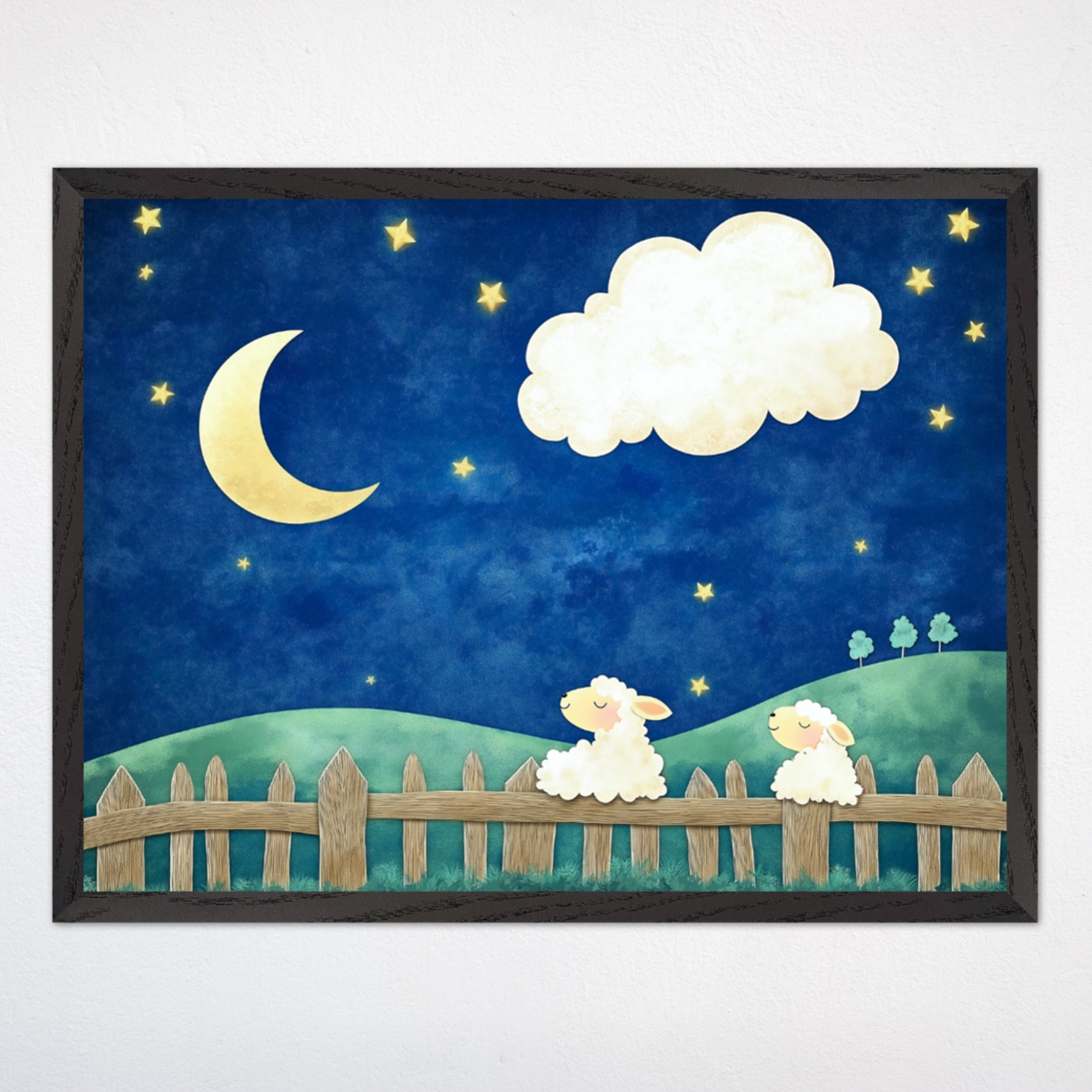 Farm Wall Decor for Nursery and Kids Rooms - Counting Clouds