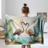 Flamingo personalized blanket for newborn and kids - Flamingo Serenade