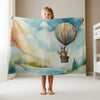 Hot Air Balloon personalized name blankets - Cottontail Cloud Tour