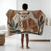 Owl personalized children's blankets - Forest Sentinel