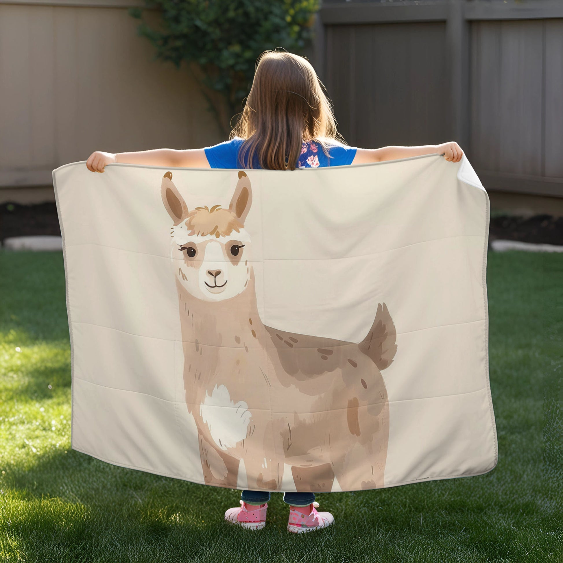 Llama personalized blankets for kids and babies - Wooly Wonder