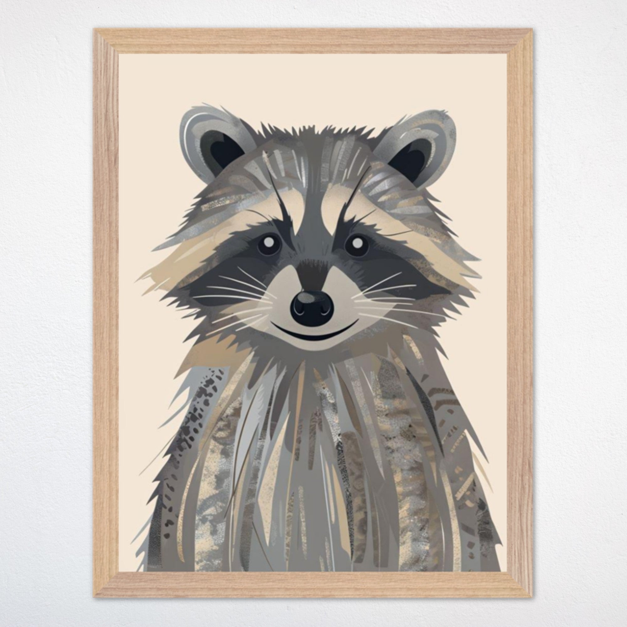 Raccoon Wall Art for Kids and Nursery Rooms - Cuddle Coon