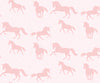 Pink Horse Peel and Stick or Traditional Wallpaper - Blush Gallop