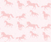 Horses Peel and Stick Wallpaper or Traditional Wallpaper - Blush Gallop