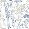Safari Peel and Stick or Traditional Wallpaper - Safari Sketchbook