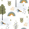 Birds Wallpaper for Nursery and Kids Rooms - Avian Melodies