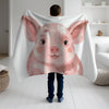 Pig personalized blankets for kids and babies - Chubby Cheeks