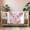 Pig personalized blankets for kids and babies - Chubby Cheeks