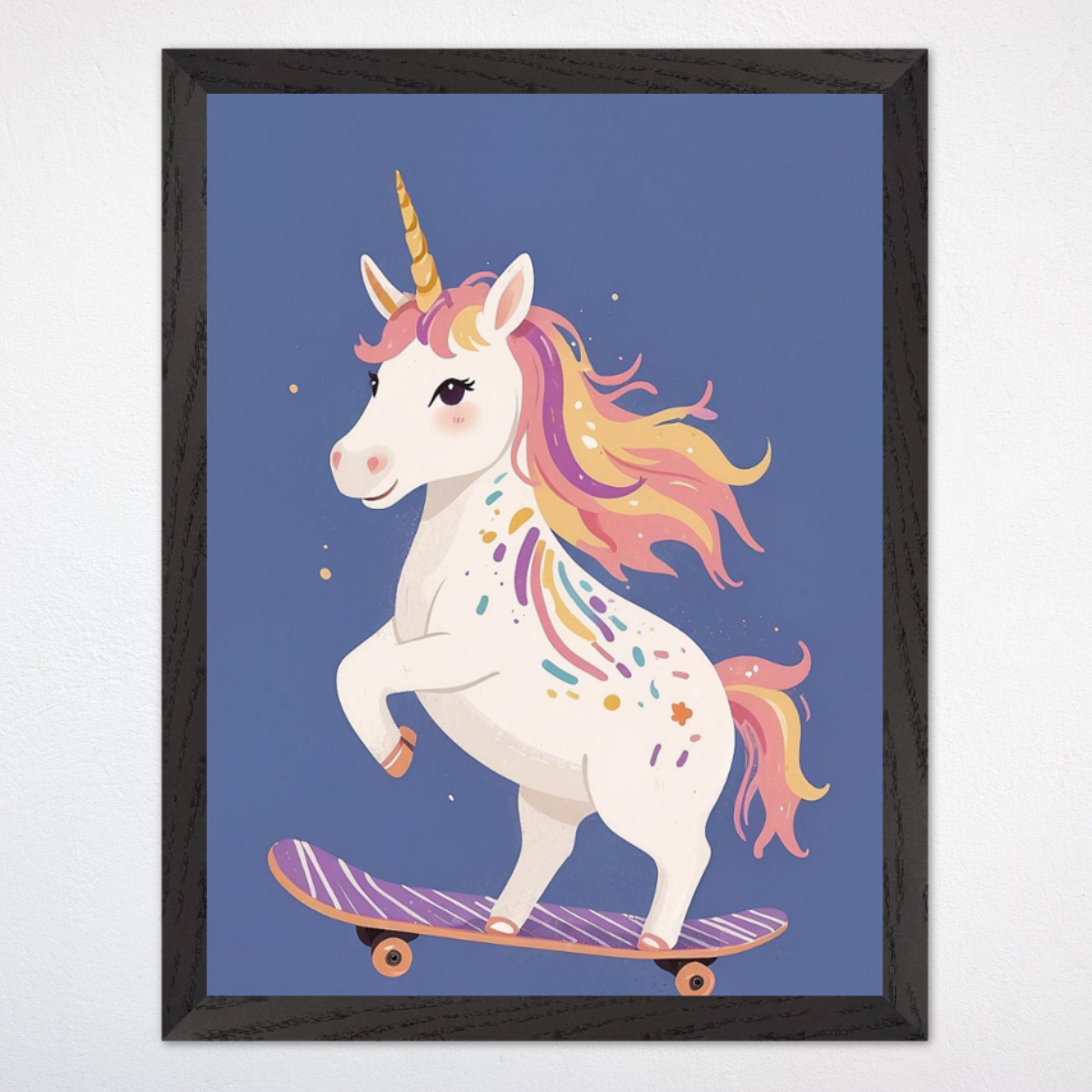 Unicorn Wall Decor for Playroom and Kids Rooms - Rollin' Rainbow