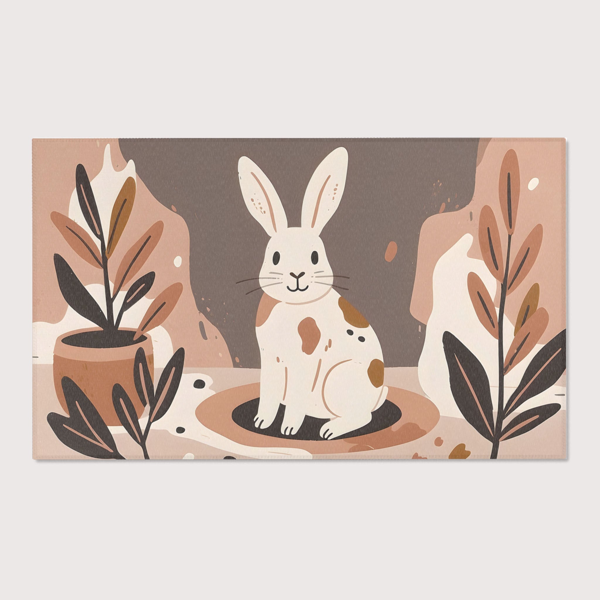 Bunny Rug for Kids and Nursery Rooms - Cottontail Calm