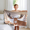 Moose personalized blanket for babies and kids - Majestic Moose