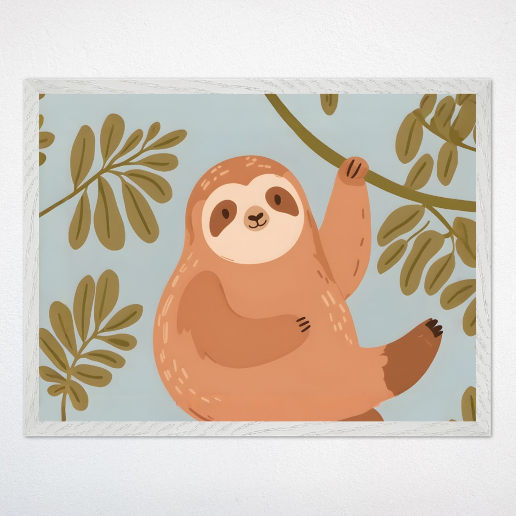 Sloth Wall Art for Kids and Nursery Rooms - Hangin' Around