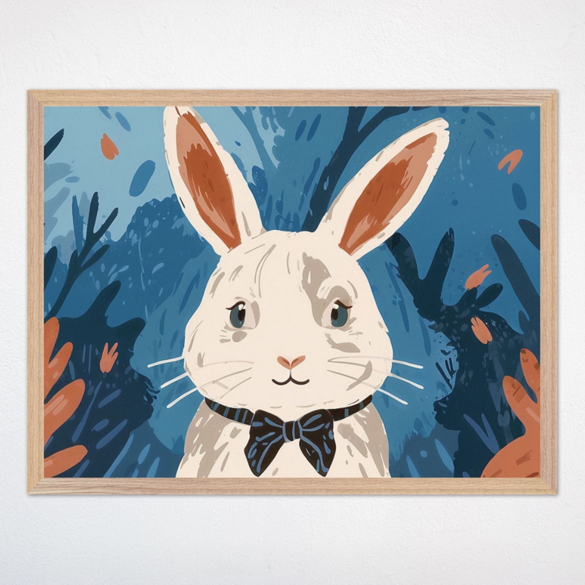 Bunny Wall Art for Playroom and Kids Rooms - Hoppy Days