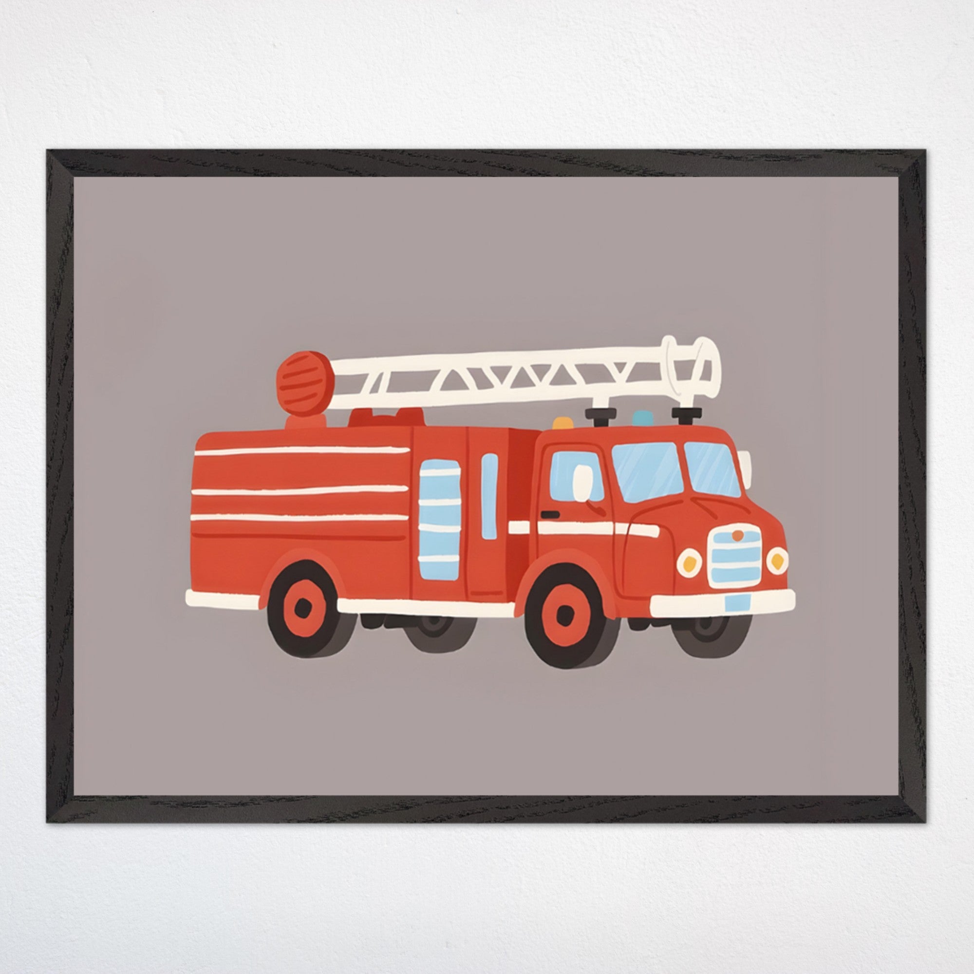 Fire Truck Wall Decor for Kids and Baby Rooms - Blaze Battler Express