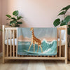 Giraffe personalized name blankets - Longneck Surf