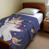 Unicorn personalized blankets for kids and babies - Happy Hoof