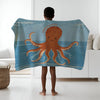 Octopus personalized children's blankets - Ocean Eight