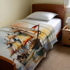 Pirate personalized blanket for newborn and kids - Misty Sea Voyager