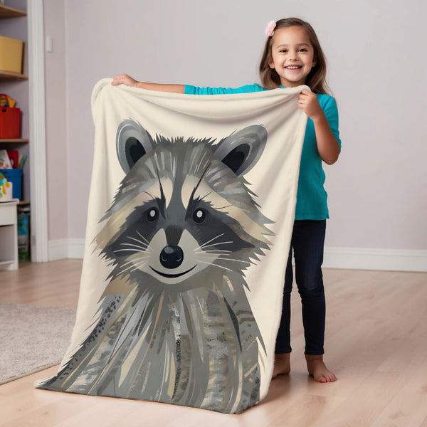 Raccoon personalized blankets for kids and babies - Cuddle Coon