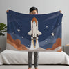 Space personalized blanket for newborn and kids - Moonbound