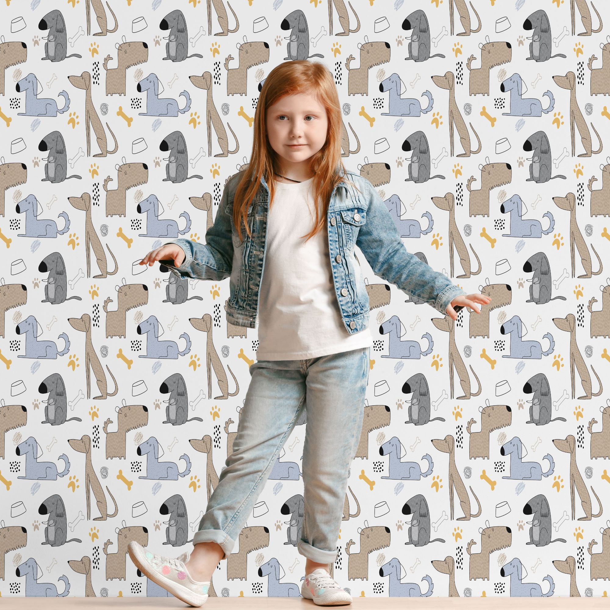 Dog Wallpaper for Nursery and Kids Rooms - Doggone Adventures