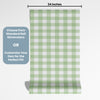 Checkered Peel and Stick or Traditional Wallpaper - Mint Gingham Charm