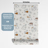 Whimsical Peel and Stick or Traditional Wallpaper - Snowflake Hoppers