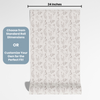 Gray Floral Peel and Stick or Traditional Wallpaper - Meadow's Bloom