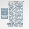 Peel and Stick or Traditional Wallpaper - Blue and White Damask