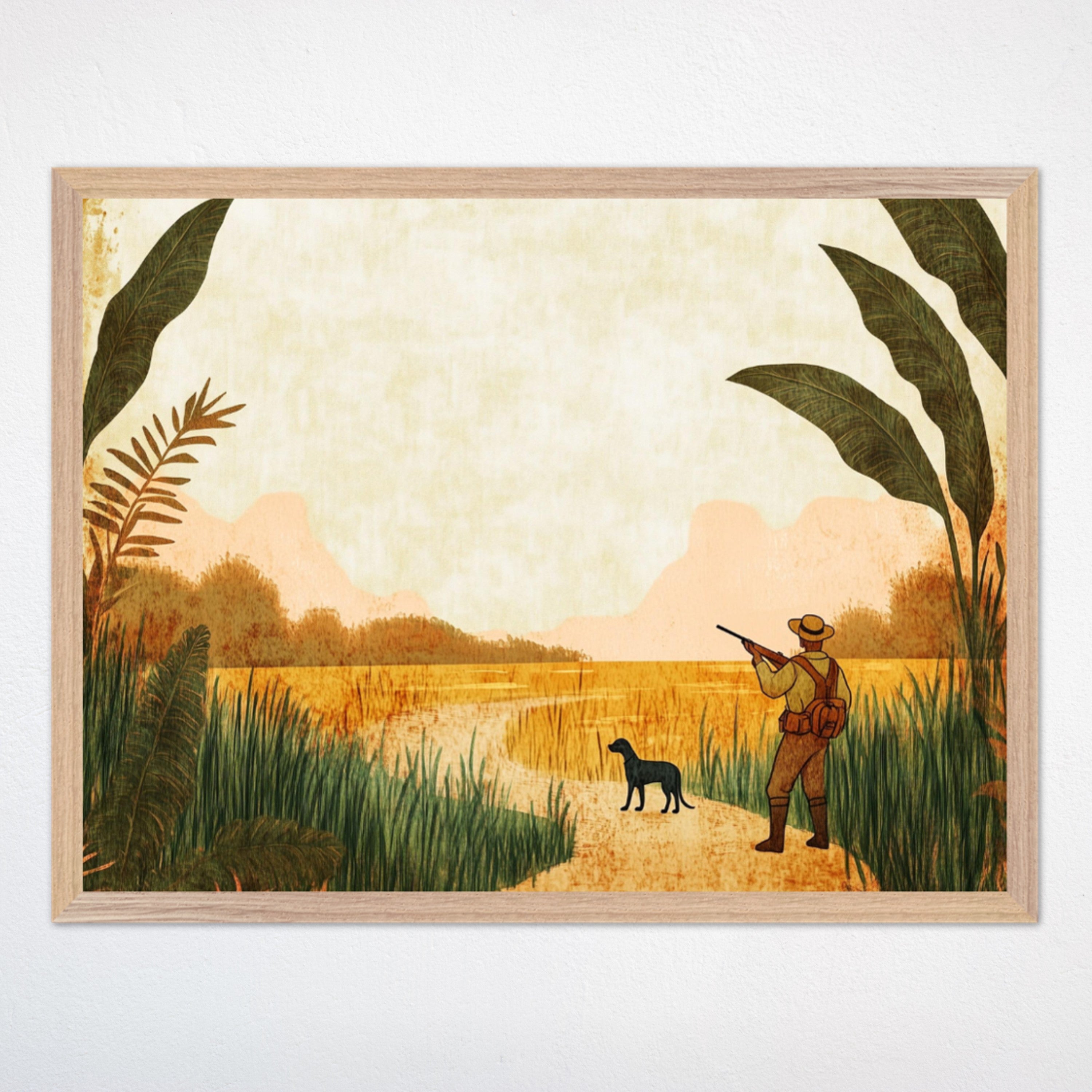 Hunting Wall Art for Kids and Baby Rooms - Meadow Watch