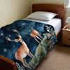 Deer personalized blanket for newborn and kids - Celestial Stag Watch