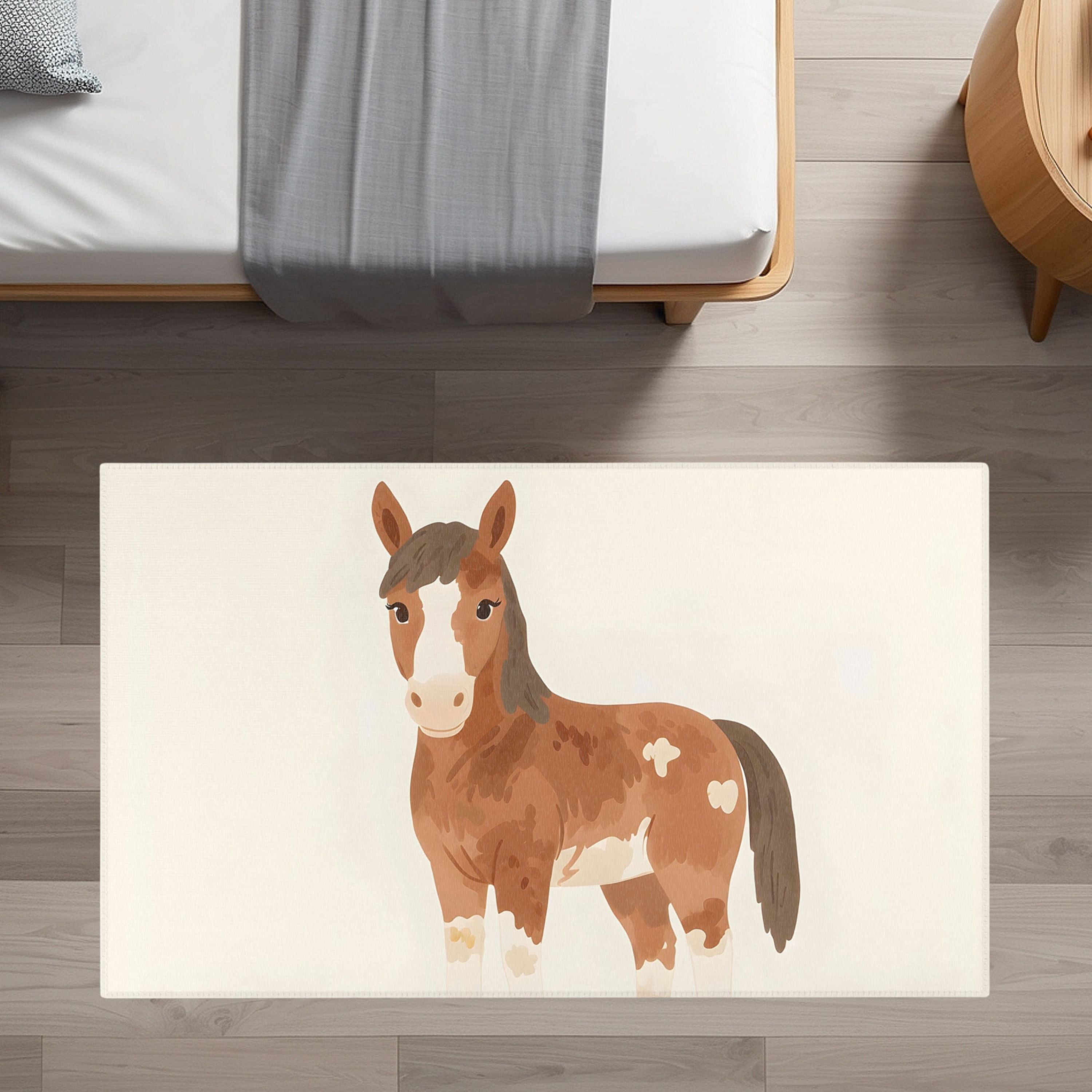 Horse Rug for Nursery and Kids Rooms - Playful Pony