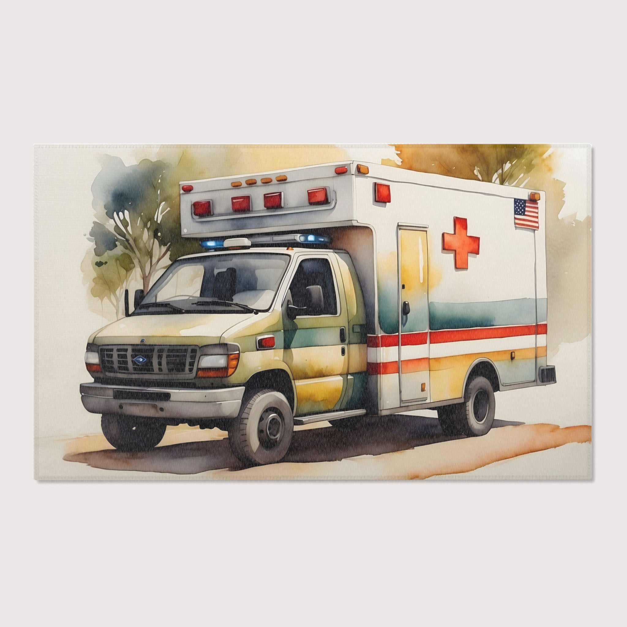 Nursery and Kids Ambulance Rug - Emergency Express