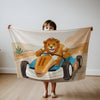 Car personalized blanket for newborn and kids - Speed King