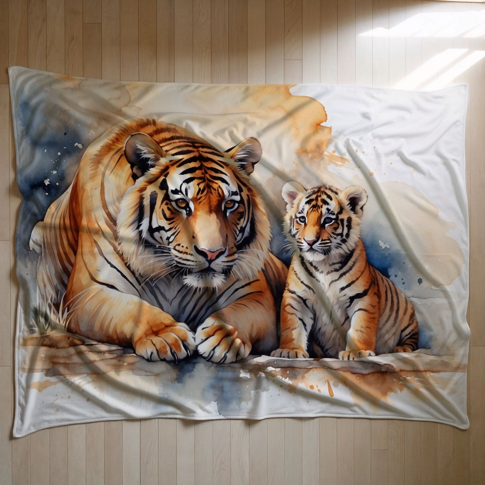 Tiger personalized blanket for newborn and kids - Tiger Tenderness