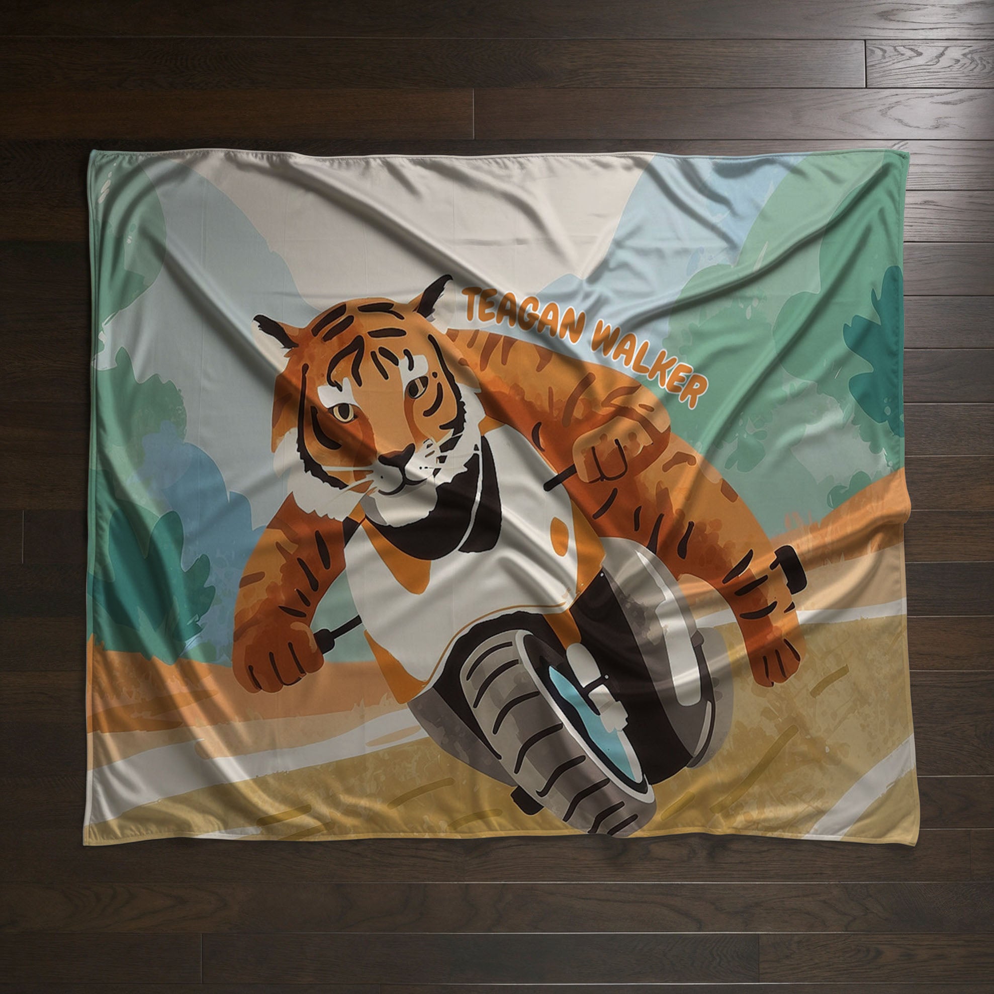 Motorcycle personalized blankets for kids and babies - Motorcat Madness