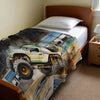 Monster Truck personalized blankets for kids and babies - Mighty Mud Hero