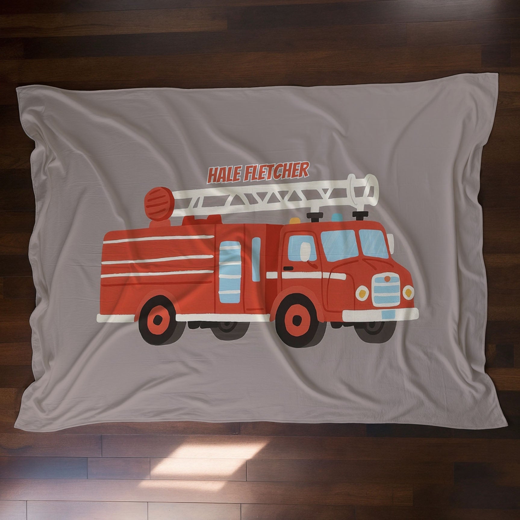 Fire Truck personalized blankets for kids and babies - Blaze Battler Express