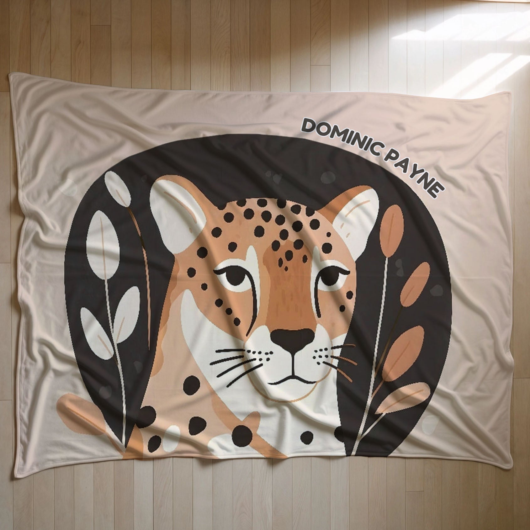 Cheetah personalized blanket for babies and kids - Cheetah Chic