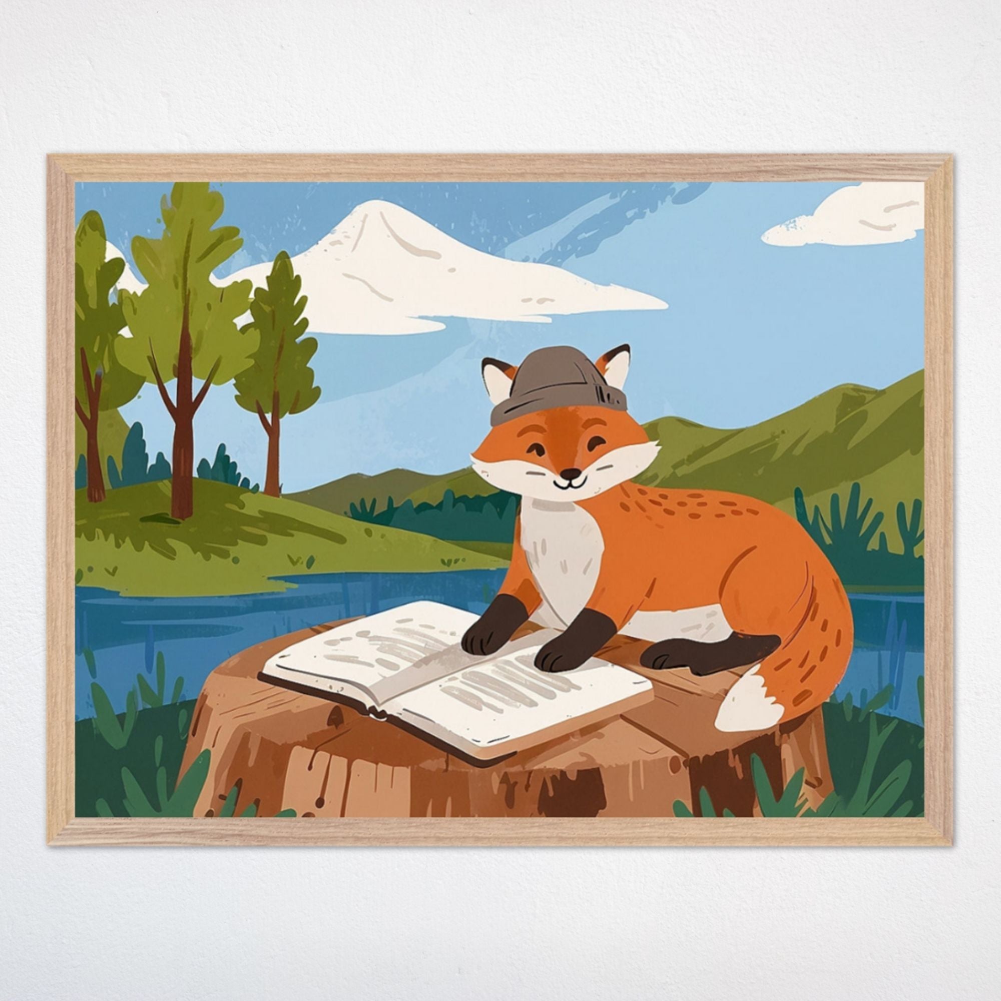 Fox Wall Art for Kids and Baby Rooms - Foxy Scholar