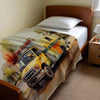 Ambulance personalized blanket for newborn and kids - Prehistoric Paramedic