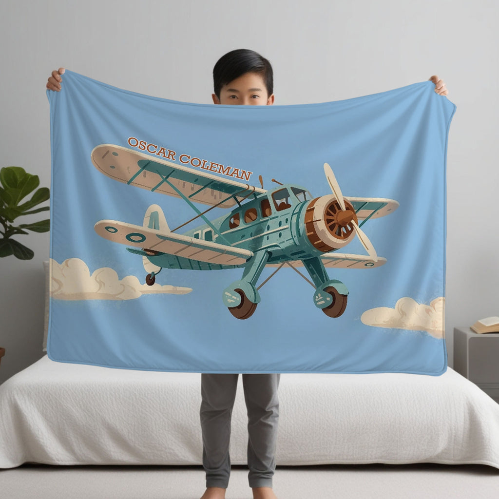 Airplane personalized name blankets - Propeller Pal