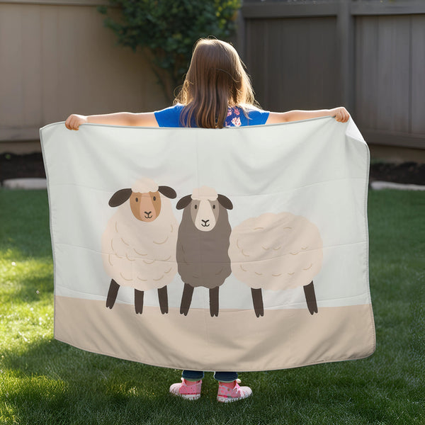 Sheep personalized children's blankets - Baa Baa Bunch