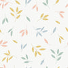 Floral Themed Nursery Wallpaper and Kids Room Wallpaper - Vibrant Leaves