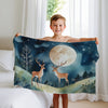 Deer personalized blankets for kids and babies - Twilight Antler Waltz